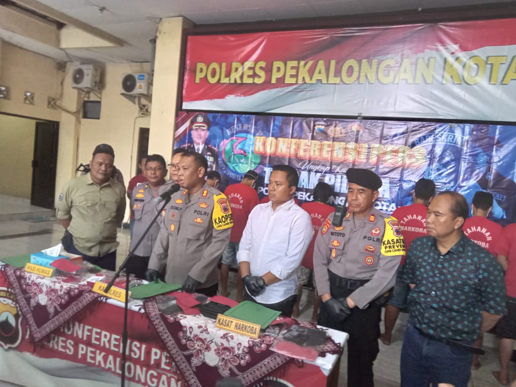 Pemilu 2024 Polresta Pekalongan Tangkap 11 Tersangka Narkoba dan Psikotropika