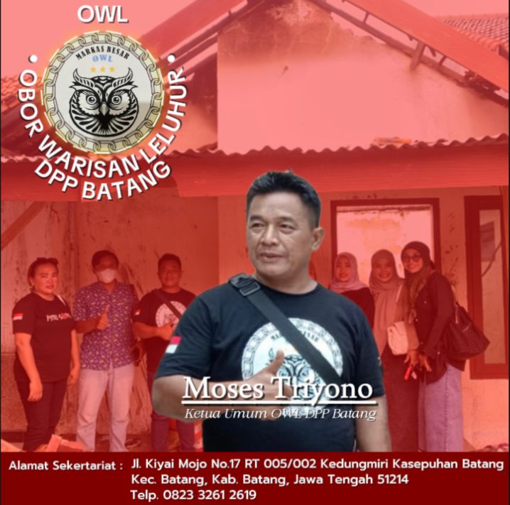 Triyono Moses Resmi Mendirikan Organisasi Obor Warisan Leluhur di Batang